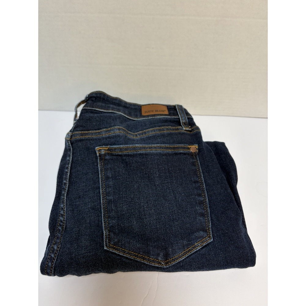 Judy Blue Wide Leg High Rise Crop Dark Wash Raw Hem Jeans JB82517 Size 13/31